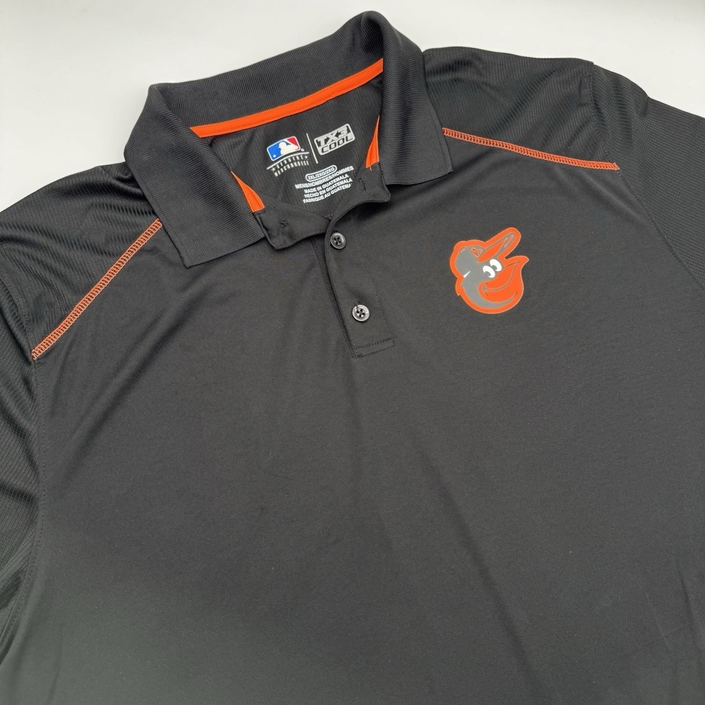 Baltimore Orioles Men's 2XL Black Polo Shirt TX-3 Cool Dri Fit